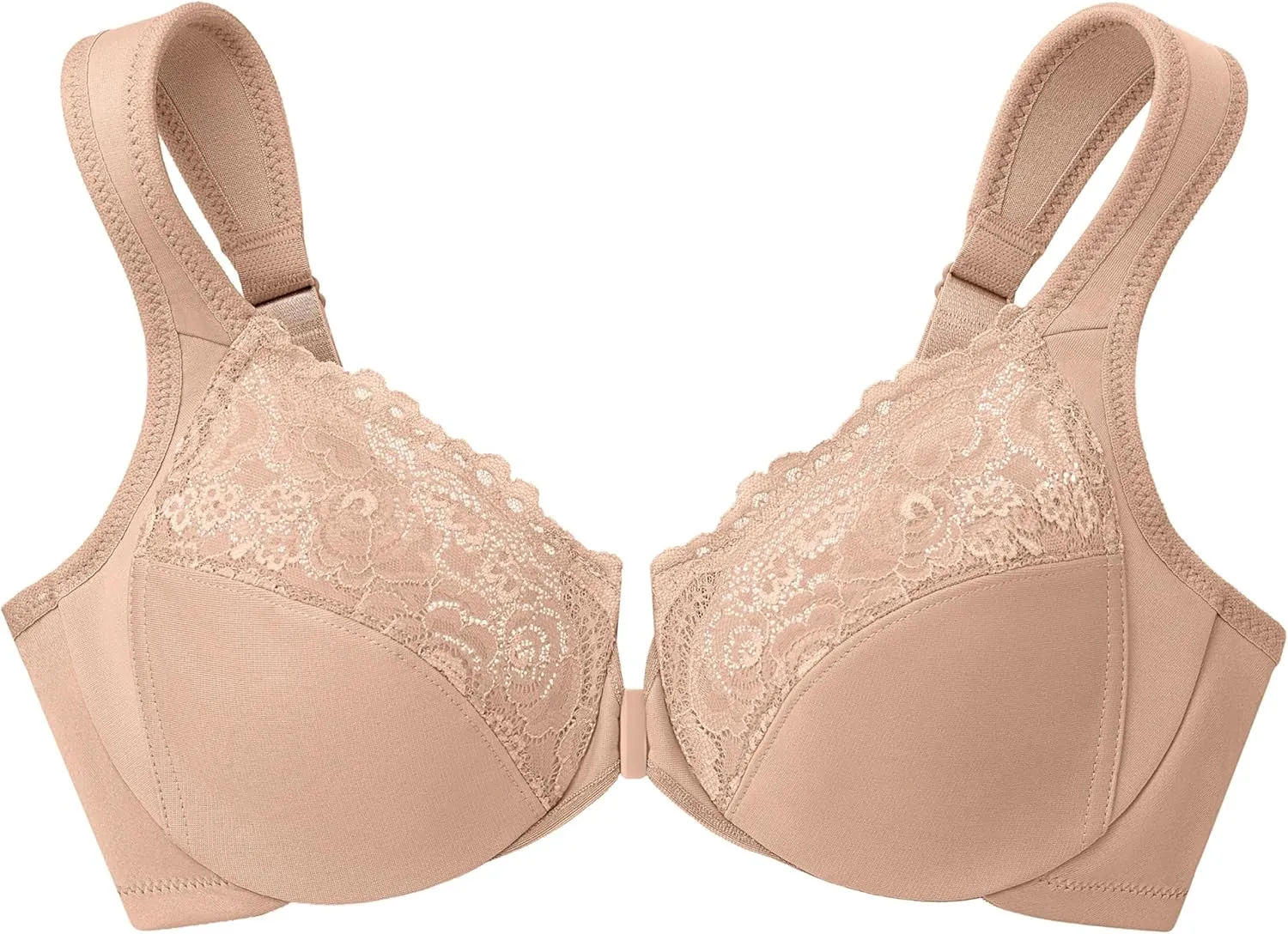 Glamorise Women's Wonderwire Front-closure Bra Underwire #1245