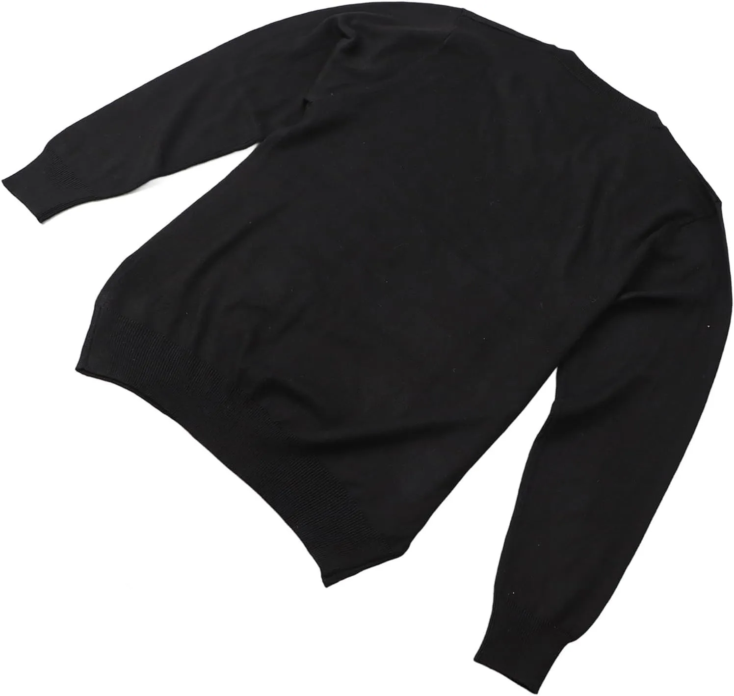 GOTOTOP Loose Men V Neck Sweater, Absorption Breathable Soft Knit Shirt, Business Work Outdoor Travel