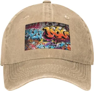 Graffiti Hip Hop Unisex Baseball Cap Breathable Cotton Trucker Hat Classic Denim Dad Hat Summer Sun Hat