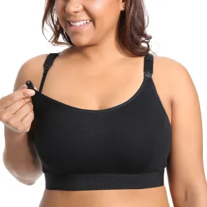 Gratlin Women's Plus Size Nursing Bra Sports Maternity Support Cotton Breastfeeding Bras