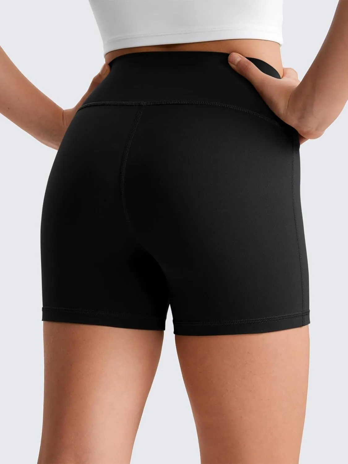 Haloumoning Girls Athletic Shorts Kids High Waisted Yoga Dance Biker Shorts Comfy Gymnastics Shorts 5-14Y