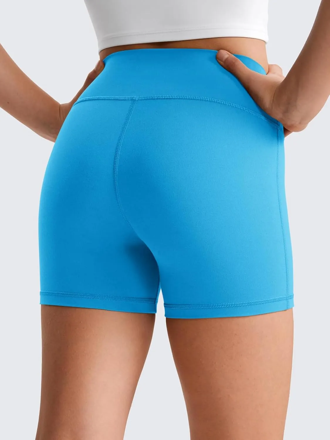 Haloumoning Girls Athletic Shorts Kids High Waisted Yoga Dance Biker Shorts Comfy Gymnastics Shorts 5-14Y
