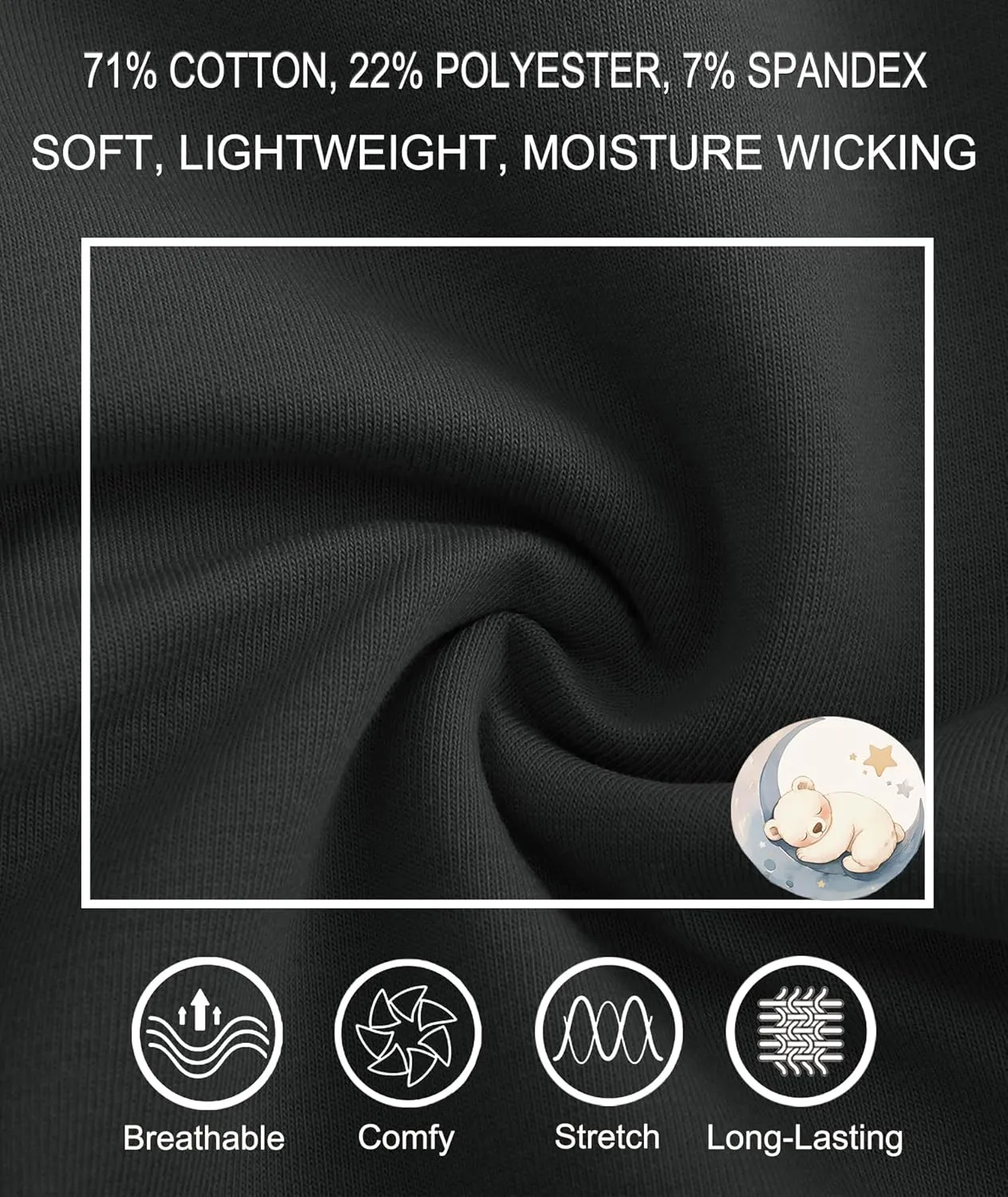 HIBETY Boys Athletic Pants, Moisture-Wicking Breathable Cotton Sweatpants with Elastic Drawstring