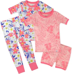 HonestBaby Baby and Toddler Girls' 100% Organic Cotton Pajamas Sleepwear, Multipack (Legacy)