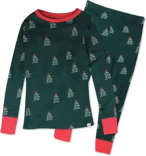HonestBaby Holiday 2-Piece Pajamas Sleepwear Pjs 100% Organic Cotton for Baby, Toddler, Kids