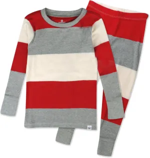 HonestBaby Holiday 2-Piece Pajamas Sleepwear Pjs 100% Organic Cotton for Baby, Toddler, Kids