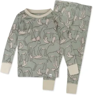 HonestBaby Holiday 2-Piece Pajamas Sleepwear Pjs 100% Organic Cotton for Baby, Toddler, Kids