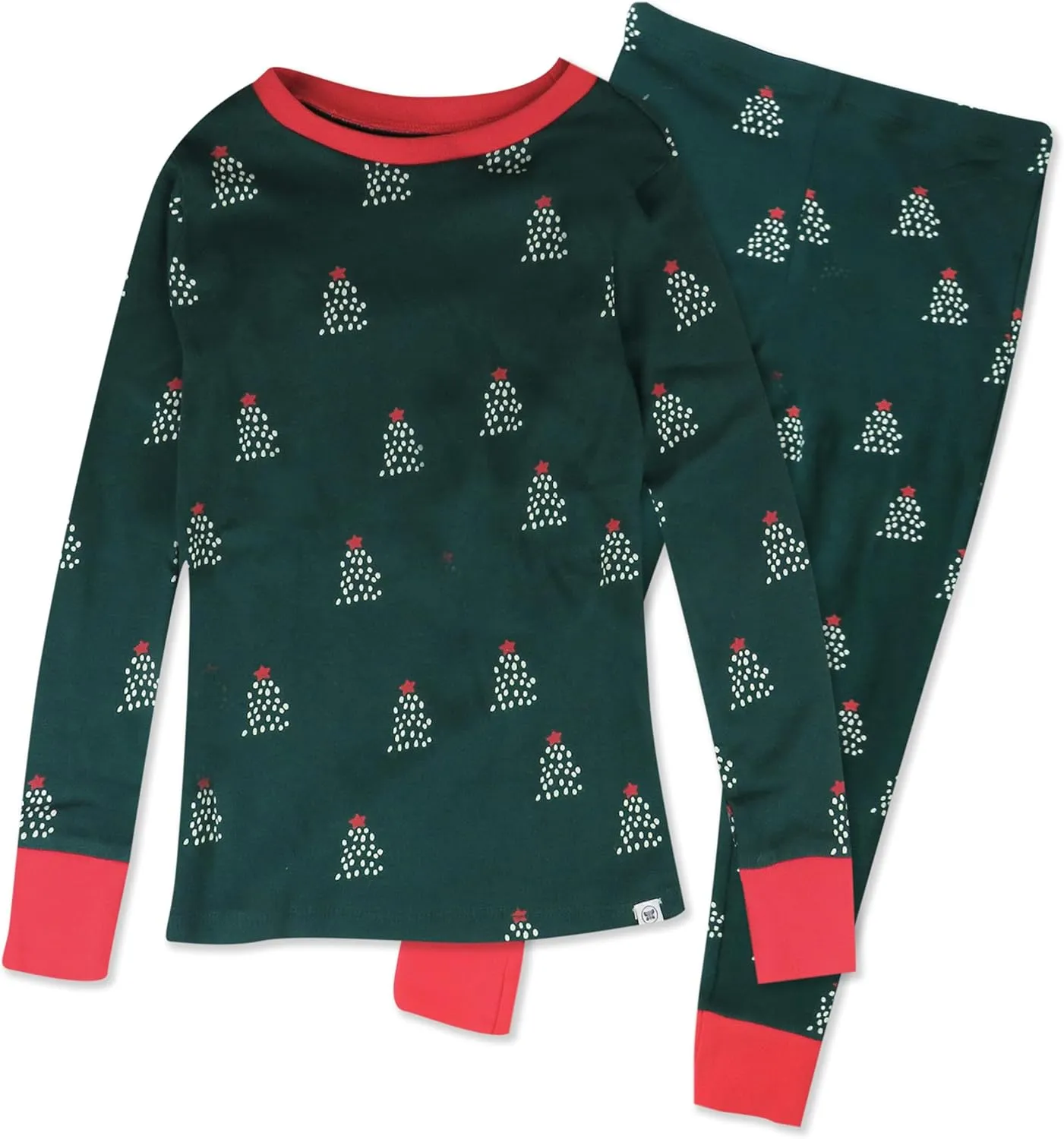HonestBaby Holiday 2-Piece Pajamas Sleepwear Pjs 100% Organic Cotton for Baby, Toddler, Kids