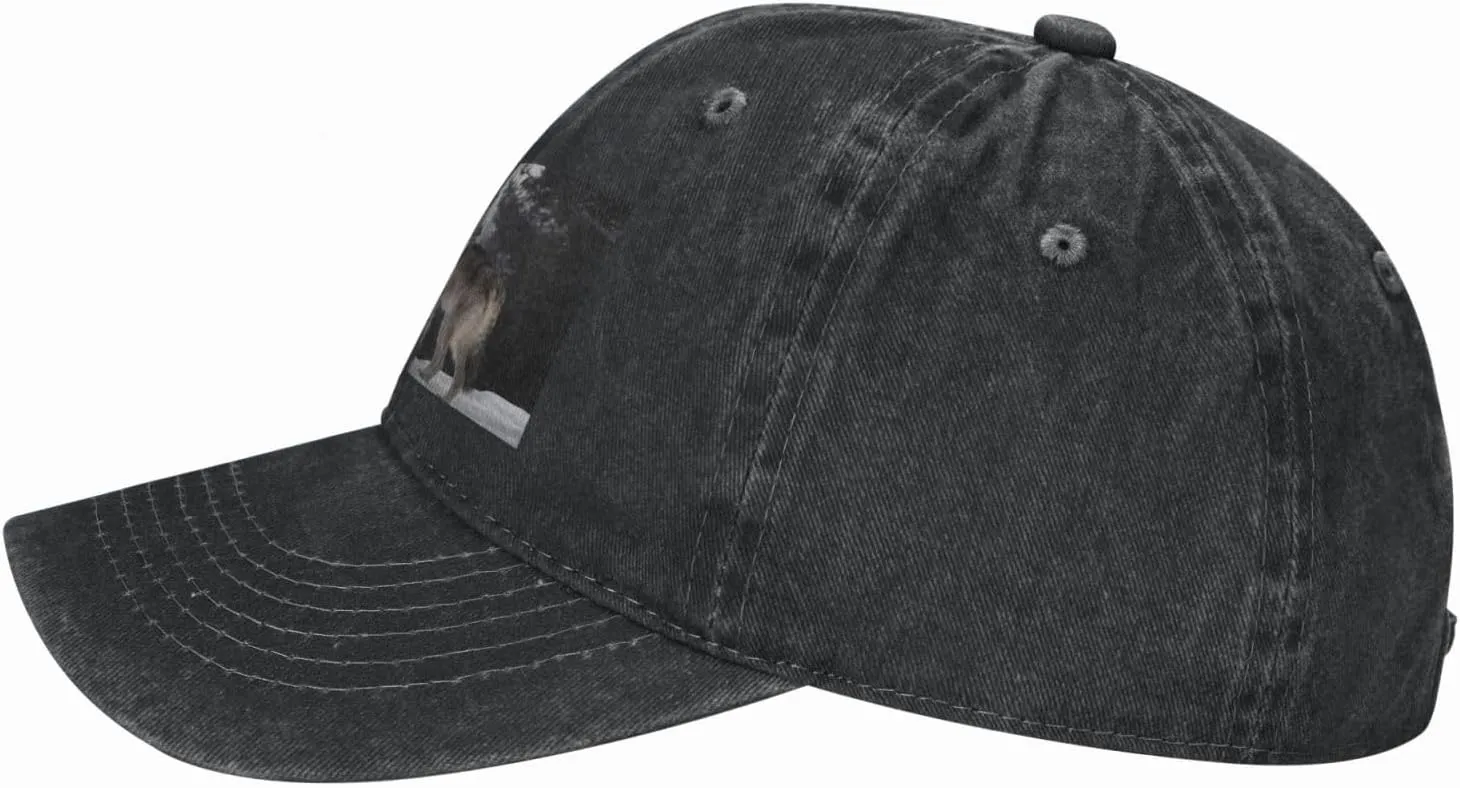 Howling Wolf Unisex Baseball Cap Breathable Cotton Trucker Hat Classic Denim Dad Hat Summer Sun Hat