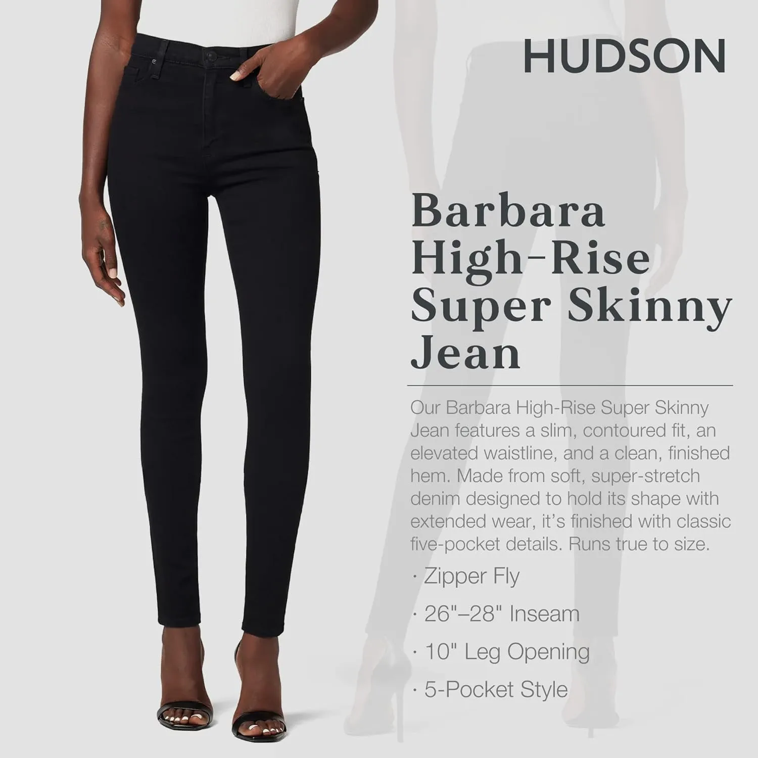 HUDSON Women's Barbara High Rise Super Skinny Jean