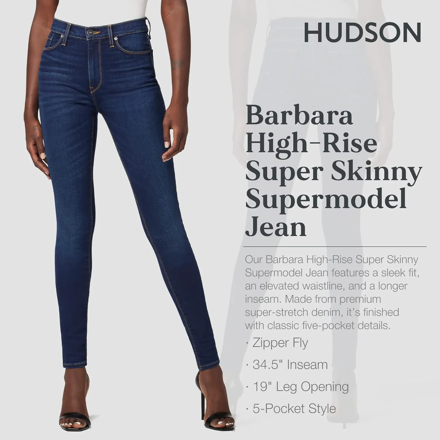 HUDSON Women's Barbara High Rise Super Skinny Jean