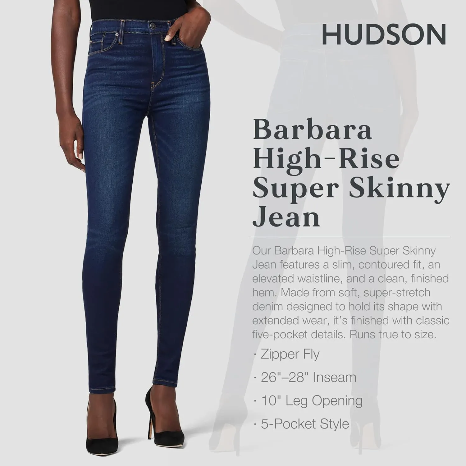 HUDSON Women's Barbara High Rise Super Skinny Jean