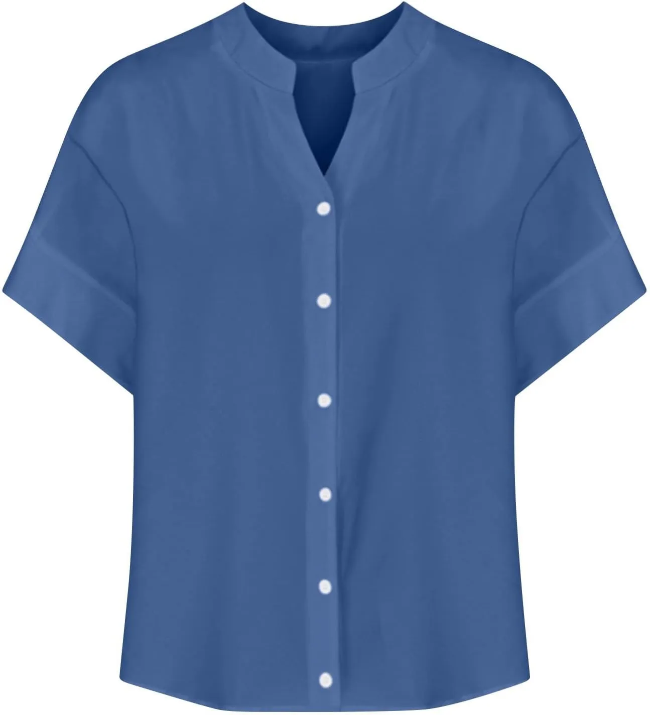 Hvyesh Linen Shirts for Women Womens Tops Shirt Top Women's Button Down Dressy Casual Loose Fitting Trendy Summer 2025