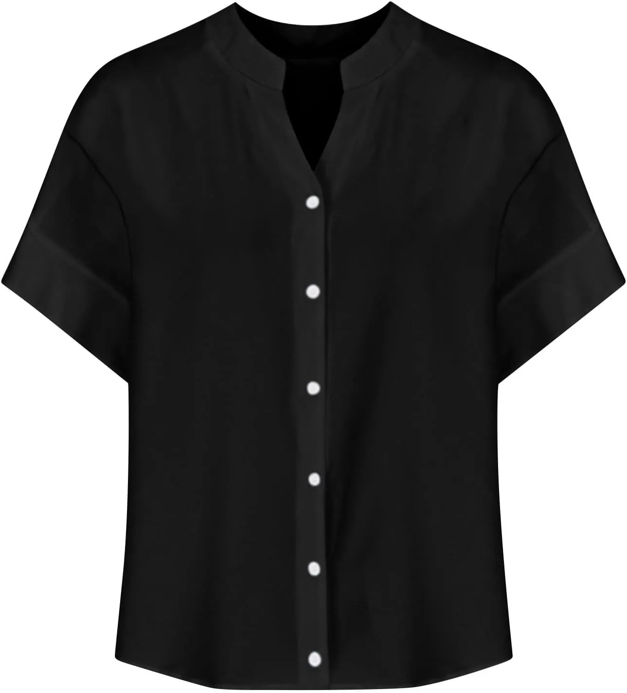 Hvyesh Linen Shirts for Women Womens Tops Shirt Top Women's Button Down Dressy Casual Loose Fitting Trendy Summer 2025