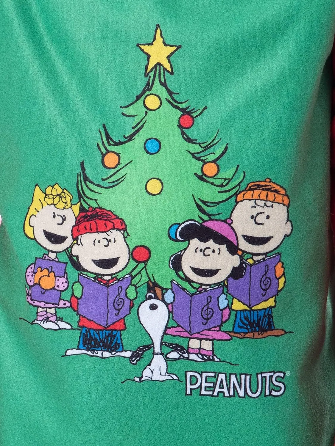 INTIMO Peanuts Boys' Christmas Holiday Season Sing Along Sleep Pajama Set