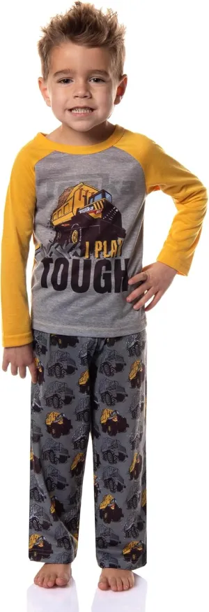 INTIMO Tonka Toddler Boys' Dump Truck I Play Tough 2 Piece Long Sleeve Pajama Set