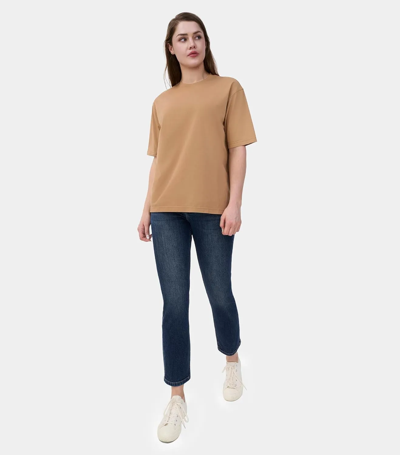 Jeans for Women Cotton Stretch Straight Leg Trouser Soft Casual Curve Appeal Jeans Denim Pant