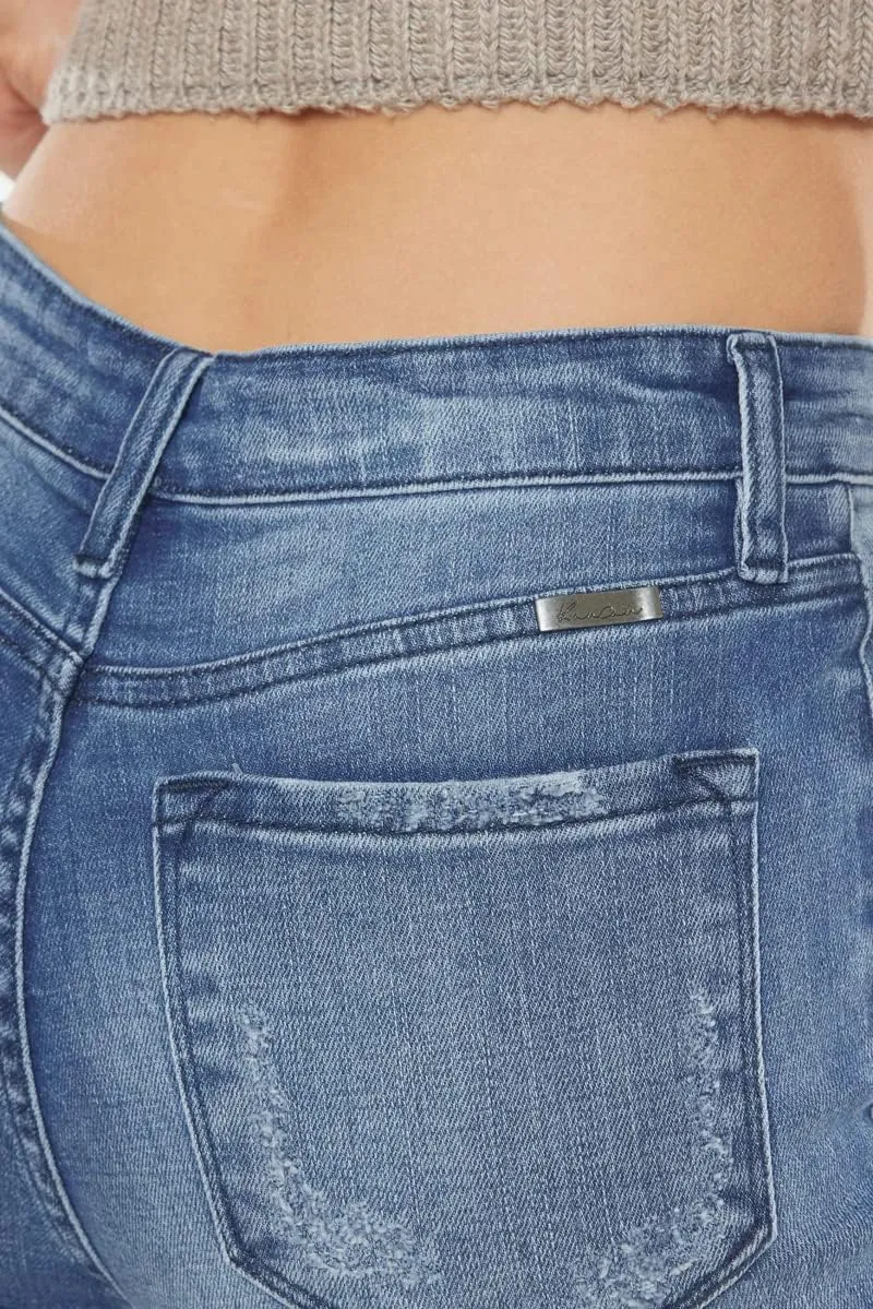 Kan Can USA Victoria High-Rise Exposed Button Wash Skinny Jeans - kc7113