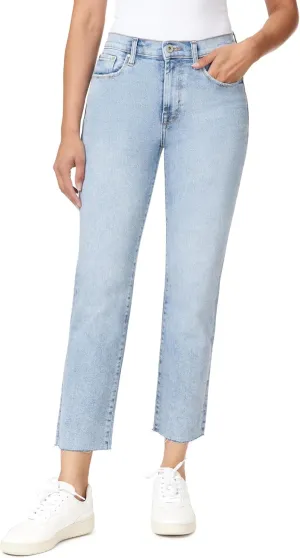 kensie Jeans Women's The Allie High-Rise Slim Straight Raw Hem 27-Inch Inseam, Sizes 0-16
