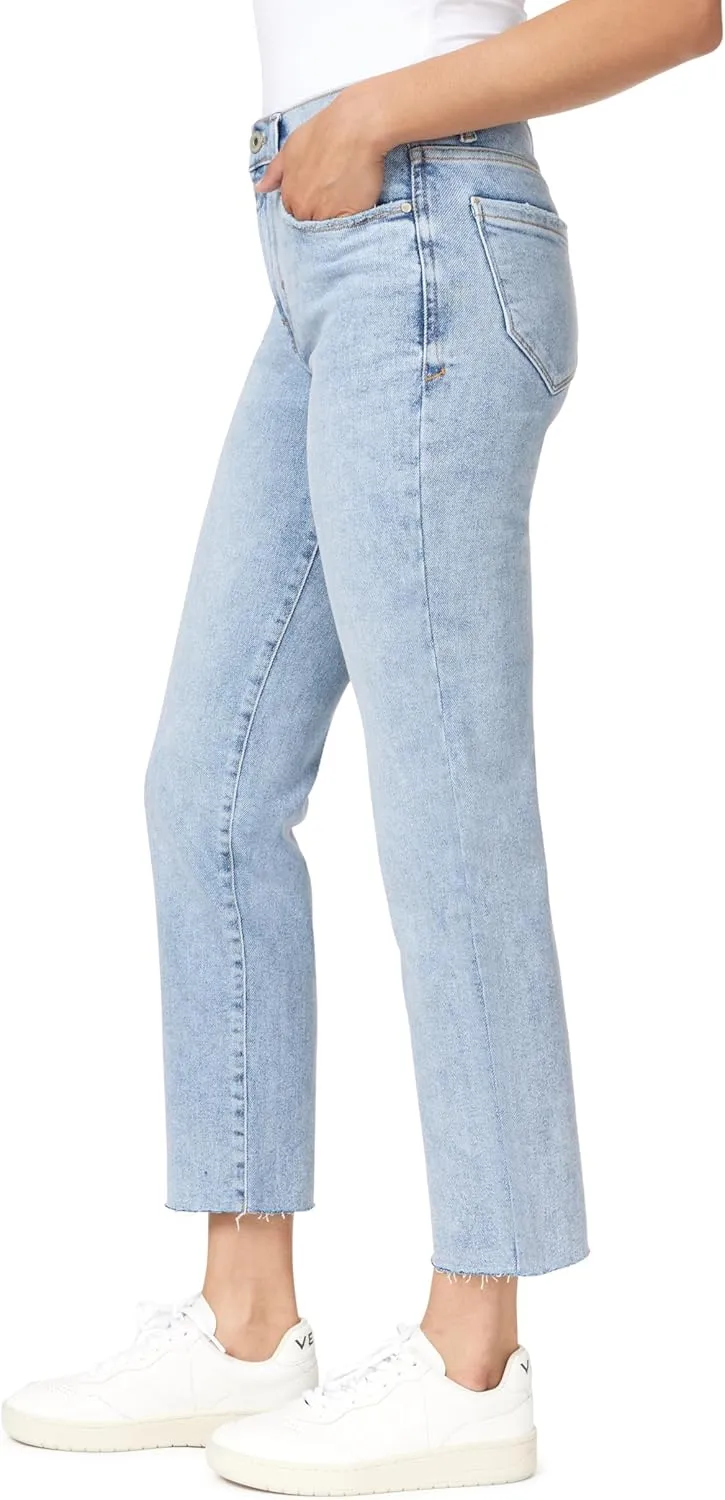 kensie Jeans Women's The Allie High-Rise Slim Straight Raw Hem 27-Inch Inseam, Sizes 0-16