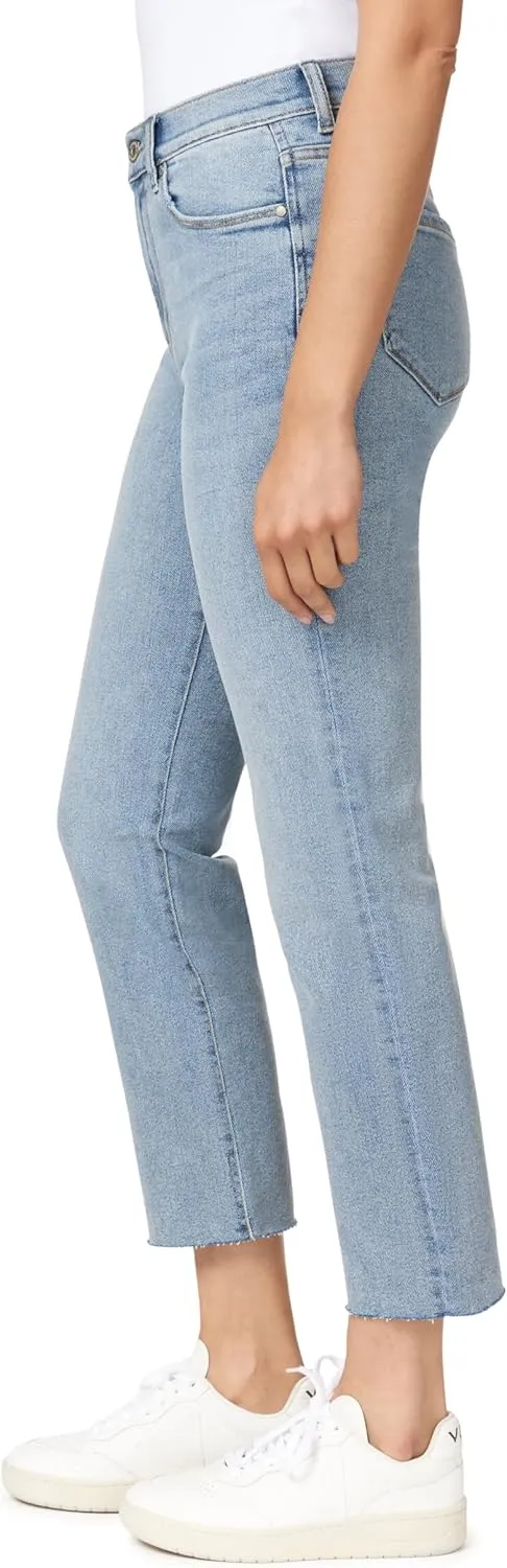kensie Jeans Women's The Allie High-Rise Slim Straight Raw Hem 27-Inch Inseam, Sizes 0-16