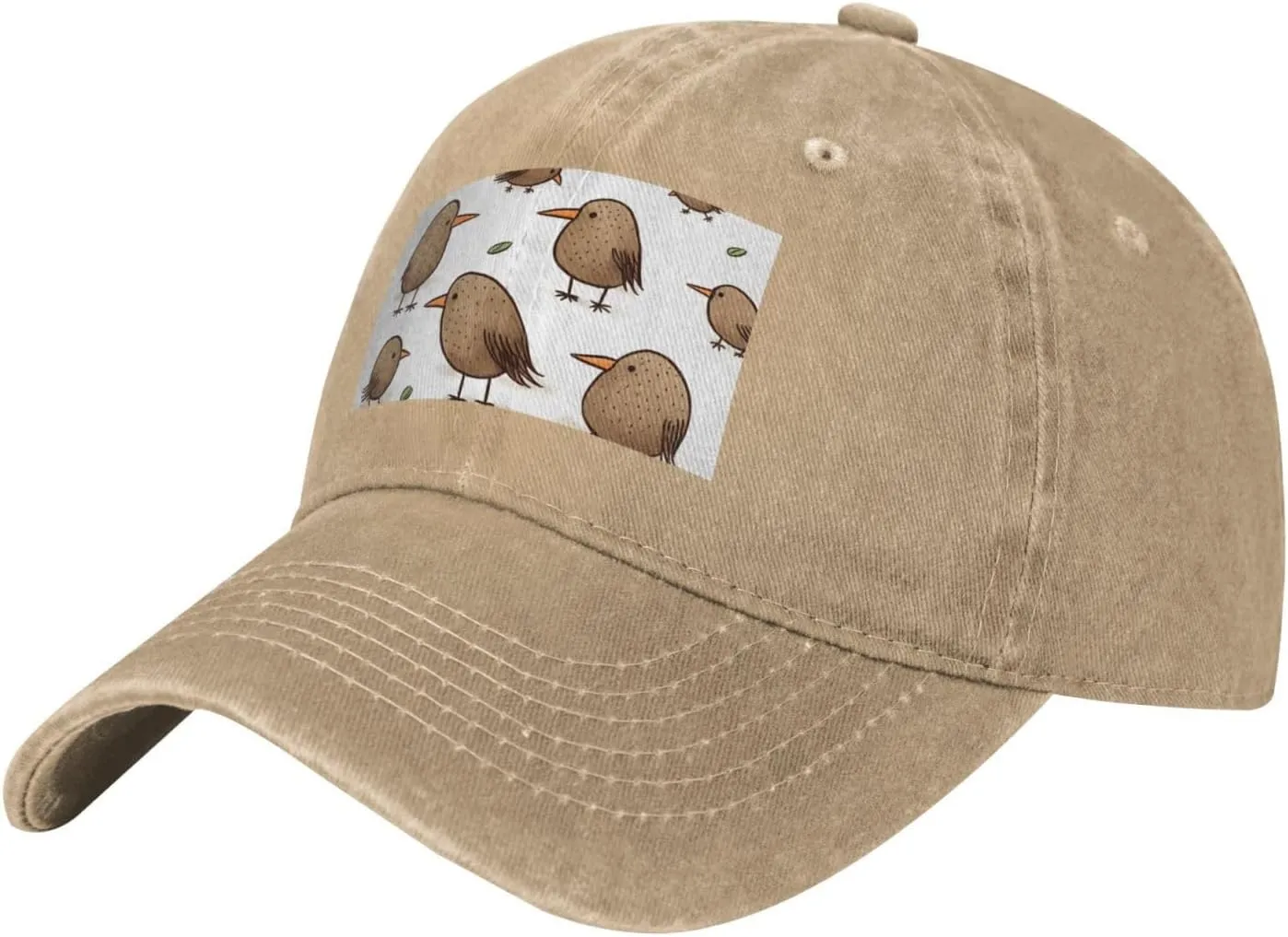 Kiwi Birds Cute Unisex Baseball Cap Breathable Cotton Trucker Hat Classic Denim Dad Hat Summer Sun Hat