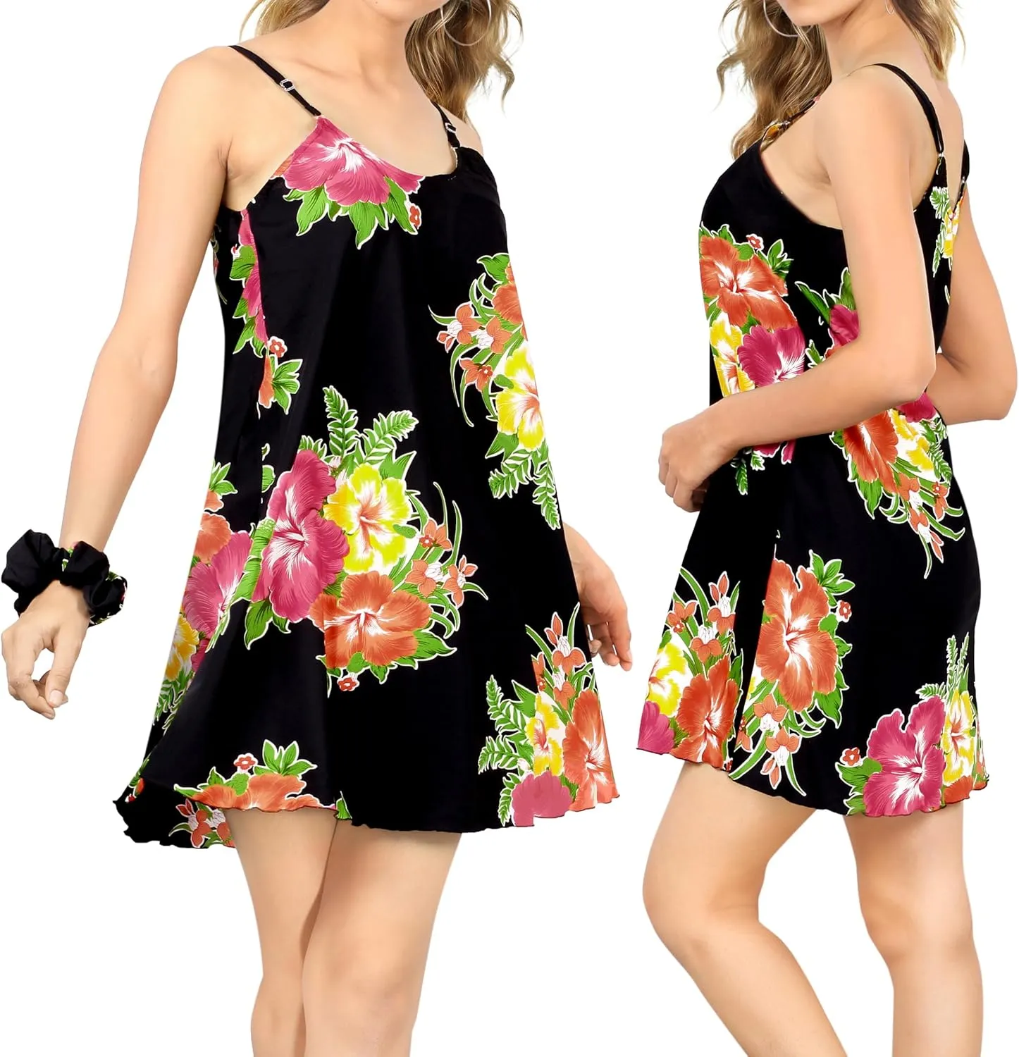 LA LEELA Women's Vacay Beach Sundress Honeymoon Mini Slip Nighty Nightshirts