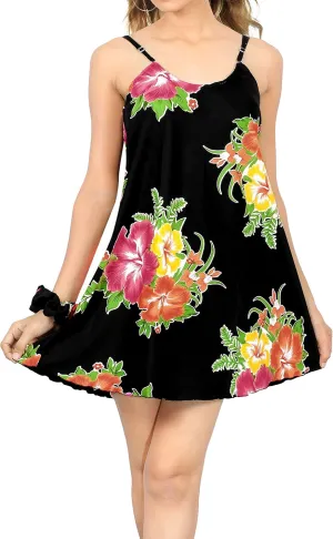 LA LEELA Women's Vacay Beach Sundress Honeymoon Mini Slip Nighty Nightshirts