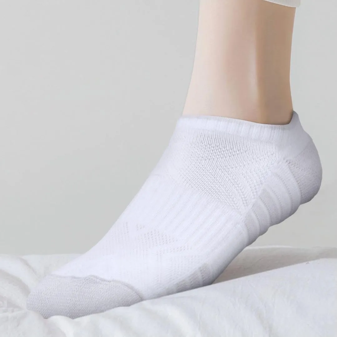 Ladies Ankle Running Athletic Socks for Women, Breathable Cotton Casual Everyday Low Cut Womens Socks, 5 Pairs,