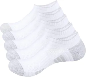 Ladies Ankle Running Athletic Socks for Women, Breathable Cotton Casual Everyday Low Cut Womens Socks, 5 Pairs,