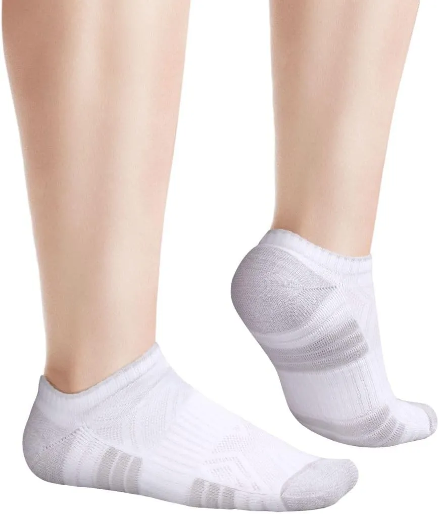 Ladies Ankle Running Athletic Socks for Women, Breathable Cotton Casual Everyday Low Cut Womens Socks, 5 Pairs,