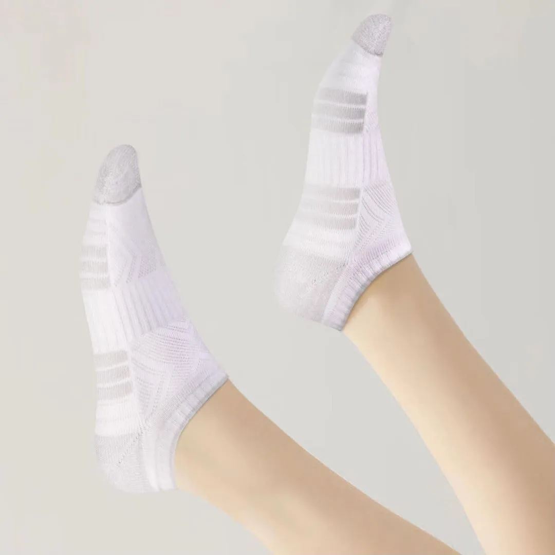 Ladies Ankle Running Athletic Socks for Women, Breathable Cotton Casual Everyday Low Cut Womens Socks, 5 Pairs,