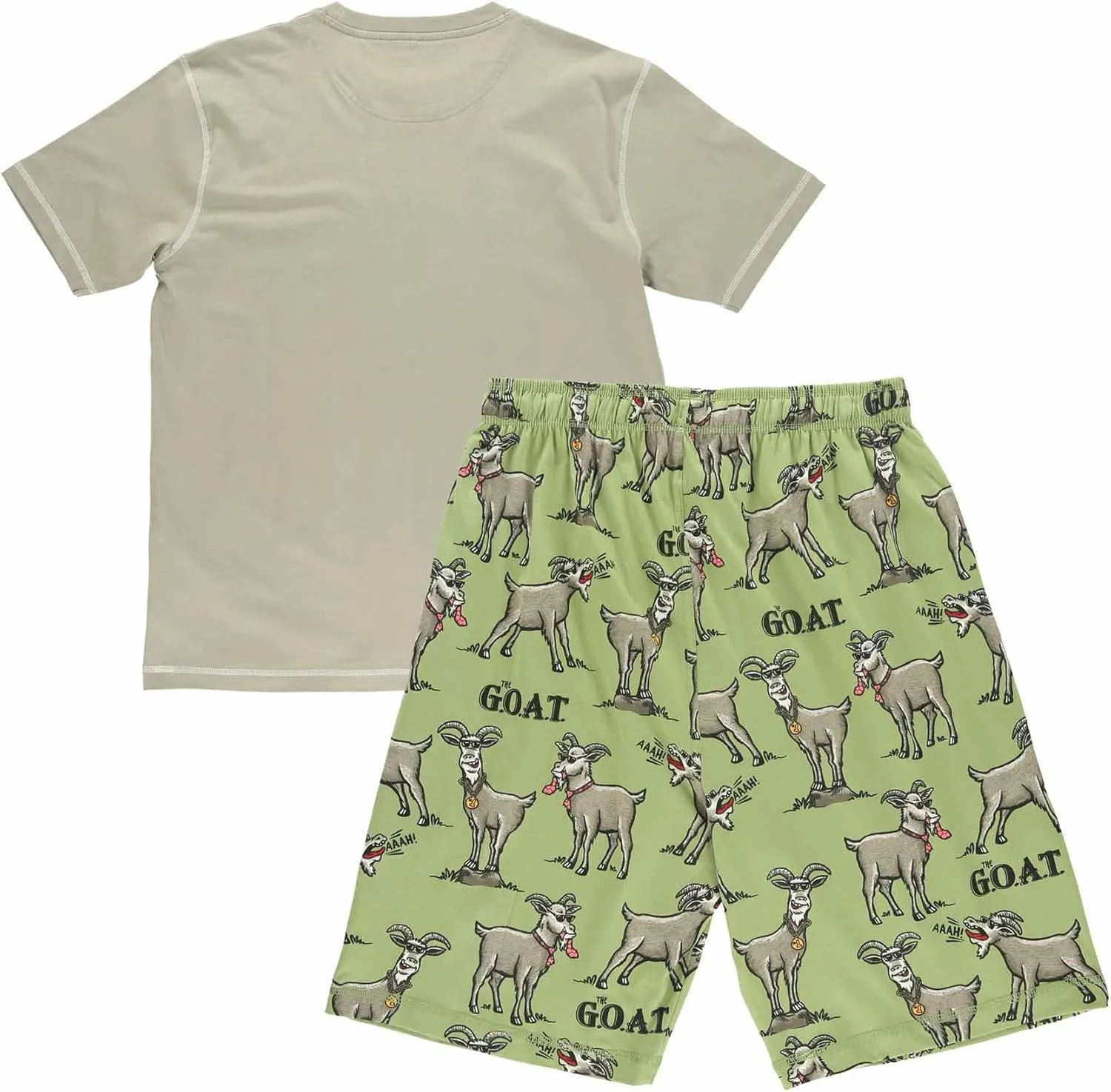Lazy One Men's Sleep Shorts Set, Matching Sleepwear Shirt and Short Set for Men, Cotton Pajama Shorts and T-Shirt