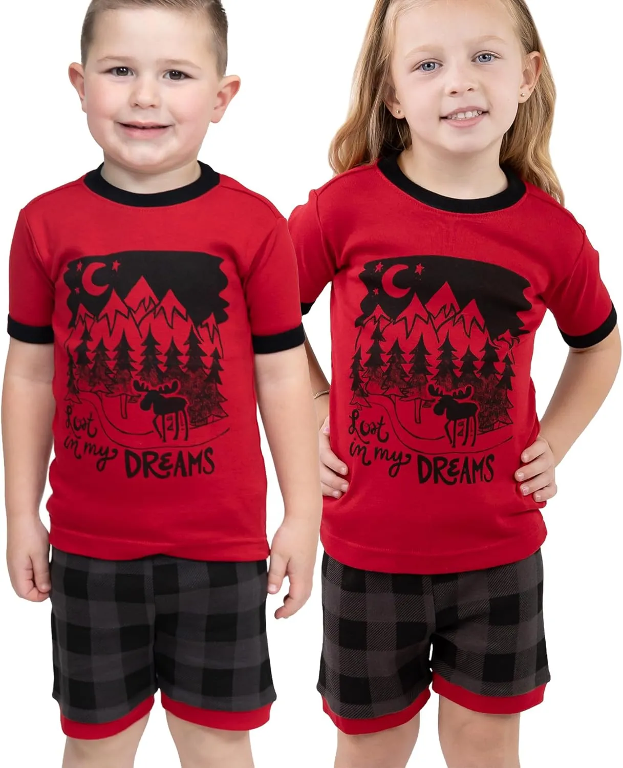 Lazy One Short-Sleeved Summer Pajama Set for Girls and Boys, Kid Pajama Set
