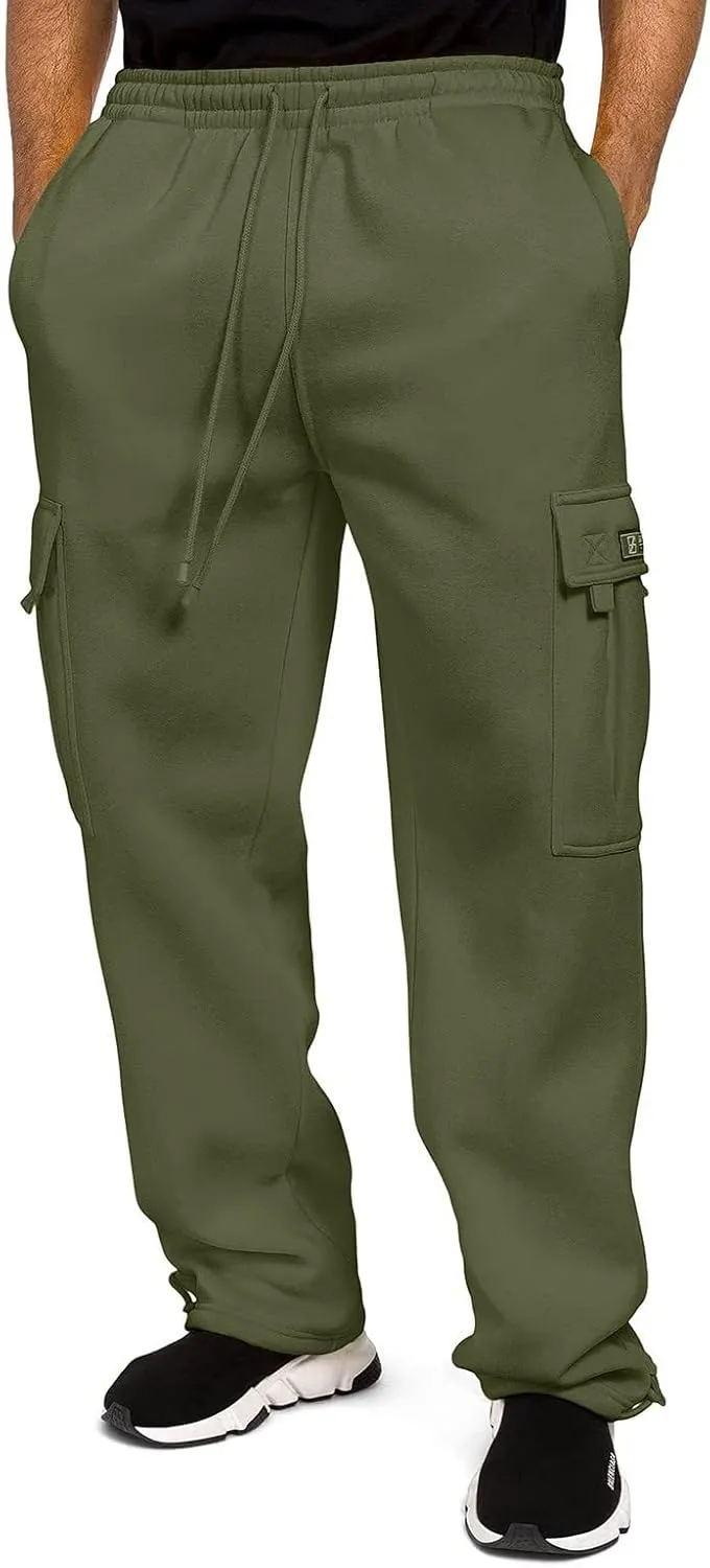 LCMTWX Cargo Pants for Men Casual Jogging Sports Elastic with Pockets Men's Men's Pants Trousers with Zipper Pockets