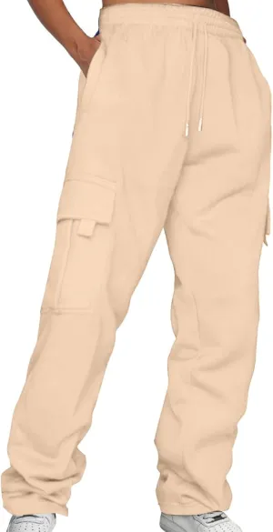LCMTWX Womens Sweatpants with Pockets Sweatpants Comfortable High Waisted Jogging Pants with Pockets Fall Fashion Outfits