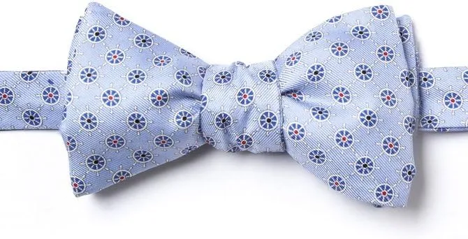 Light Blue Silk Bowtie | Taking the Helm Self Tie Silk Bowtie