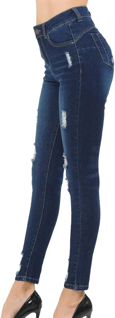 Little Vintage Girls Wax Women's Jeans Butt I Love You Push-Up High Rise Ankle Length Skinny Whiskers 1 Button