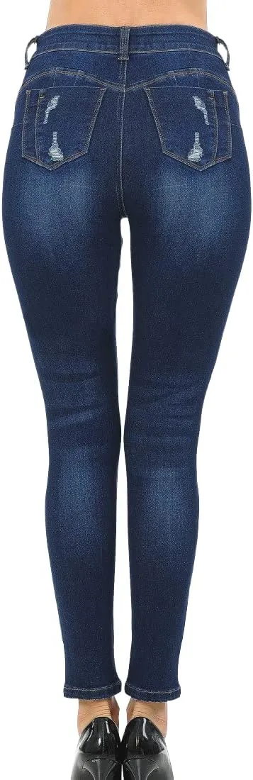 Little Vintage Girls Wax Women's Jeans Butt I Love You Push-Up High Rise Ankle Length Skinny Whiskers 1 Button