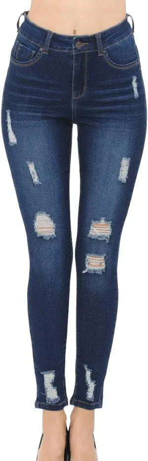 Little Vintage Girls Wax Women's Jeans Butt I Love You Push-Up High Rise Ankle Length Skinny Whiskers 1 Button
