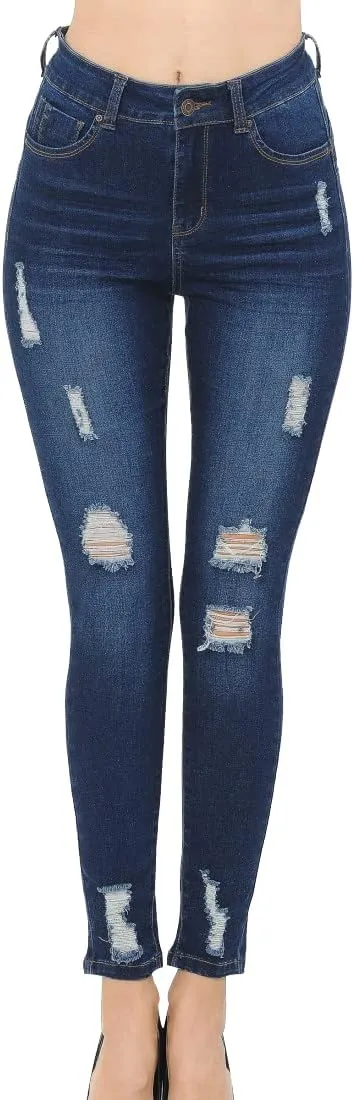 Little Vintage Girls Wax Women's Jeans Butt I Love You Push-Up High Rise Ankle Length Skinny Whiskers 1 Button