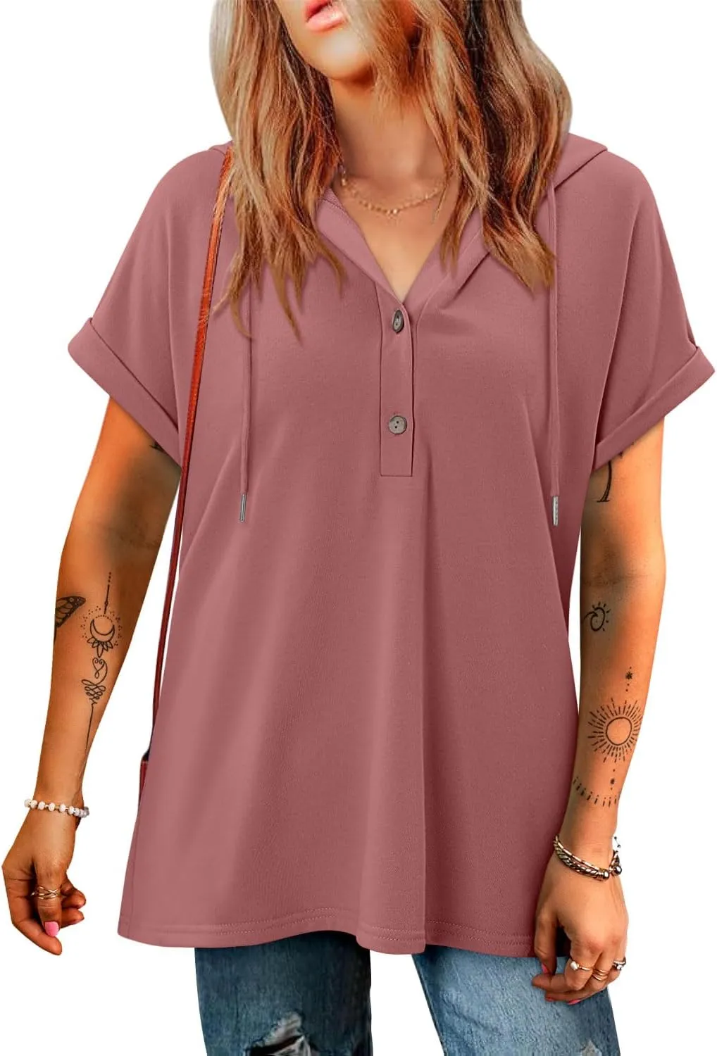 Magritta Womens Plus Size Tops Basic Clothes 2025 Side Slits Tshirts Workout Casual Outfits Short Sleeve Loungewear