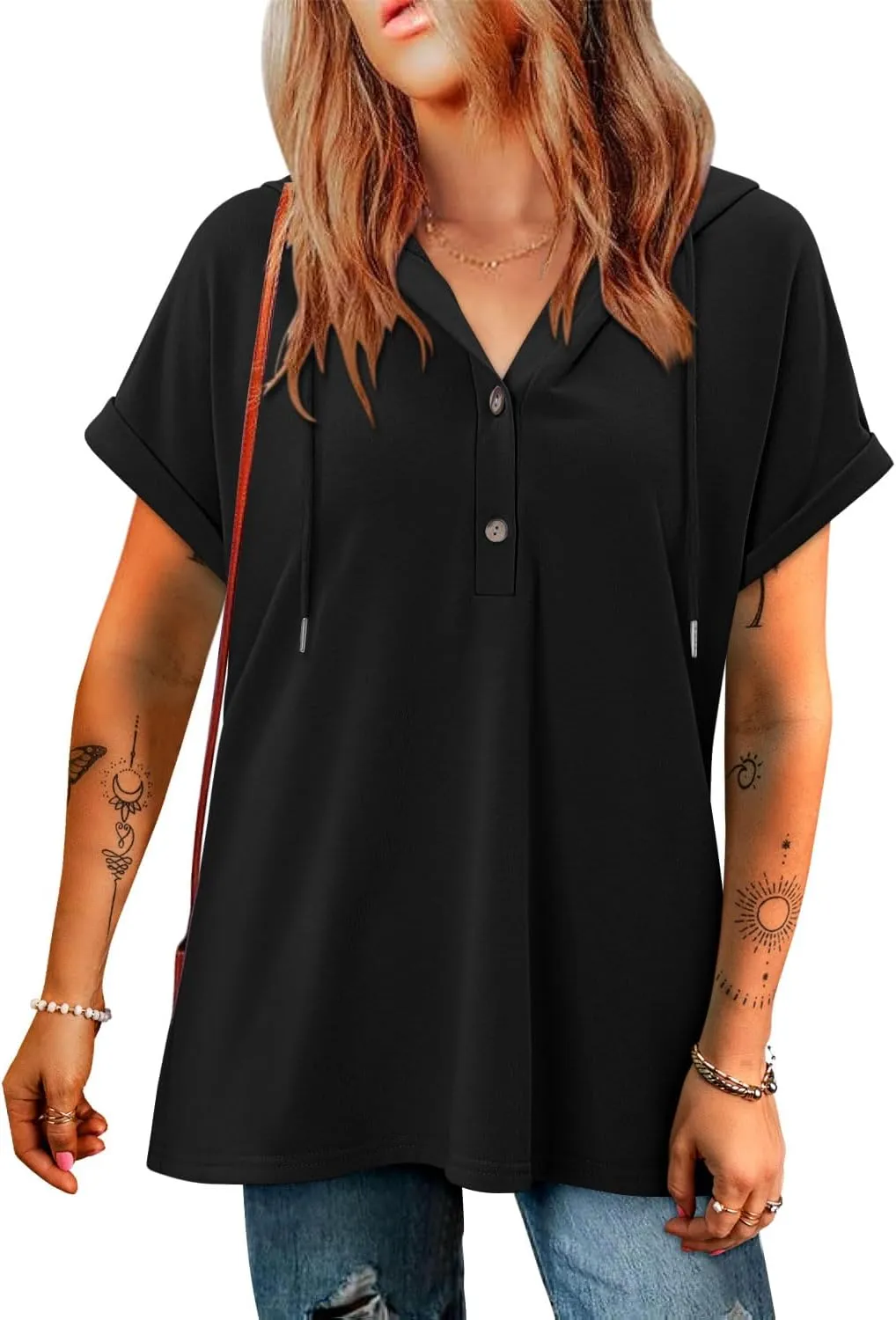 Magritta Womens Plus Size Tops Basic Clothes 2025 Side Slits Tshirts Workout Casual Outfits Short Sleeve Loungewear