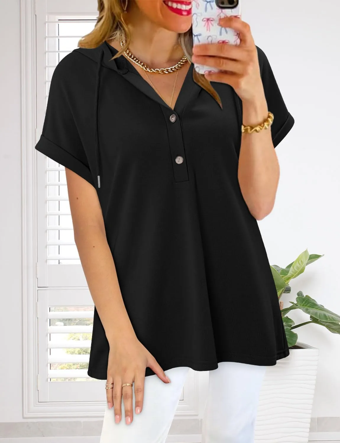 Magritta Womens Plus Size Tops Basic Clothes 2025 Side Slits Tshirts Workout Casual Outfits Short Sleeve Loungewear