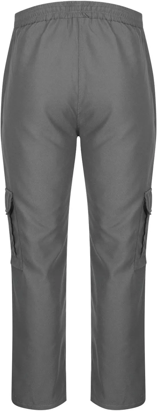 Mens Cargo Joggers Pants Elastic Waist Casual Multi Pocket Lightweight Summer Loose Fit Workout Lounge Travel Pants