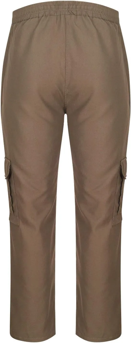 Mens Cargo Joggers Pants Elastic Waist Casual Multi Pocket Lightweight Summer Loose Fit Workout Lounge Travel Pants