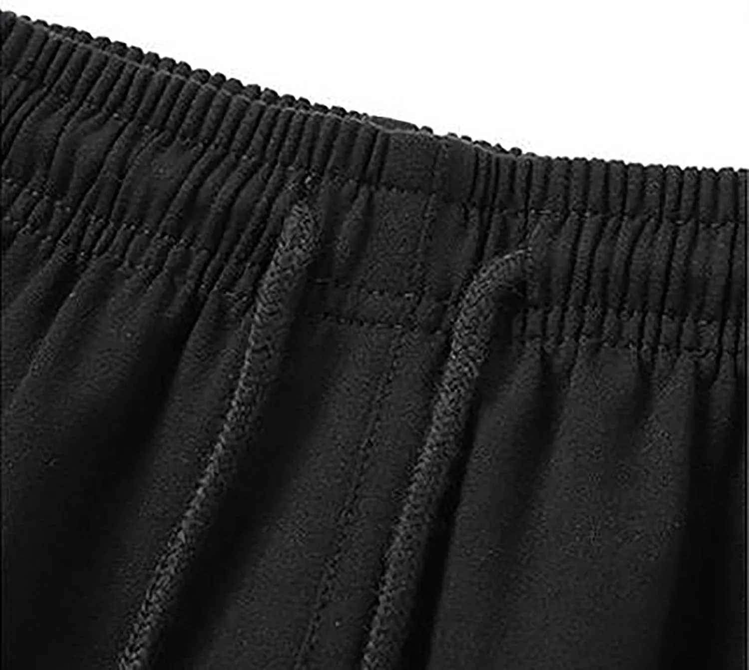 Men's Casual Cropped Pants Loose Fit Elastic Drawstring Waist Lightweight Summer Beach Pant Jogger Pants