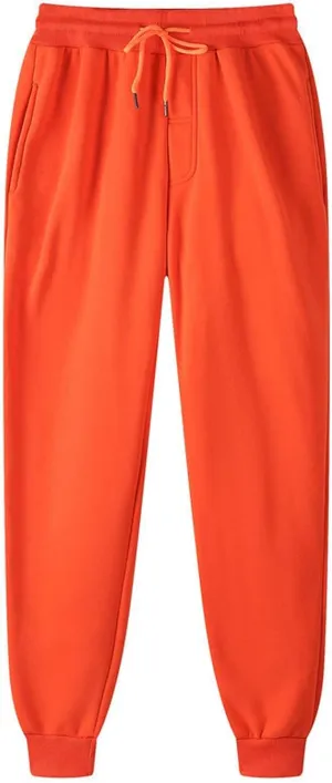 Mens Fleece Sweatpants with Pockets Hiking Cargo Pants Casual Outdoor Trousers with Pockets Athletic Straight Joggers