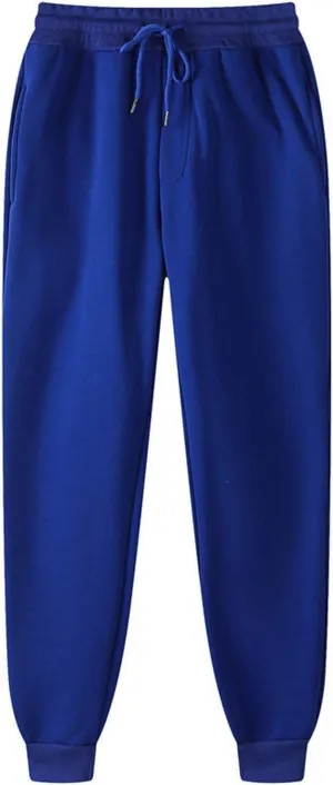 Mens Fleece Sweatpants with Pockets Hiking Cargo Pants Casual Outdoor Trousers with Pockets Athletic Straight Joggers
