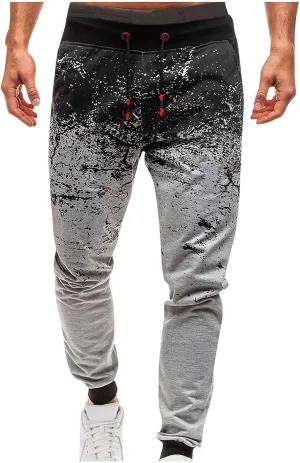 Men's Tie-Dye Sweatpants Drawstring Elastic Waist Casual Tapered Trousers Fashion Streetwear Joggers with Pockets